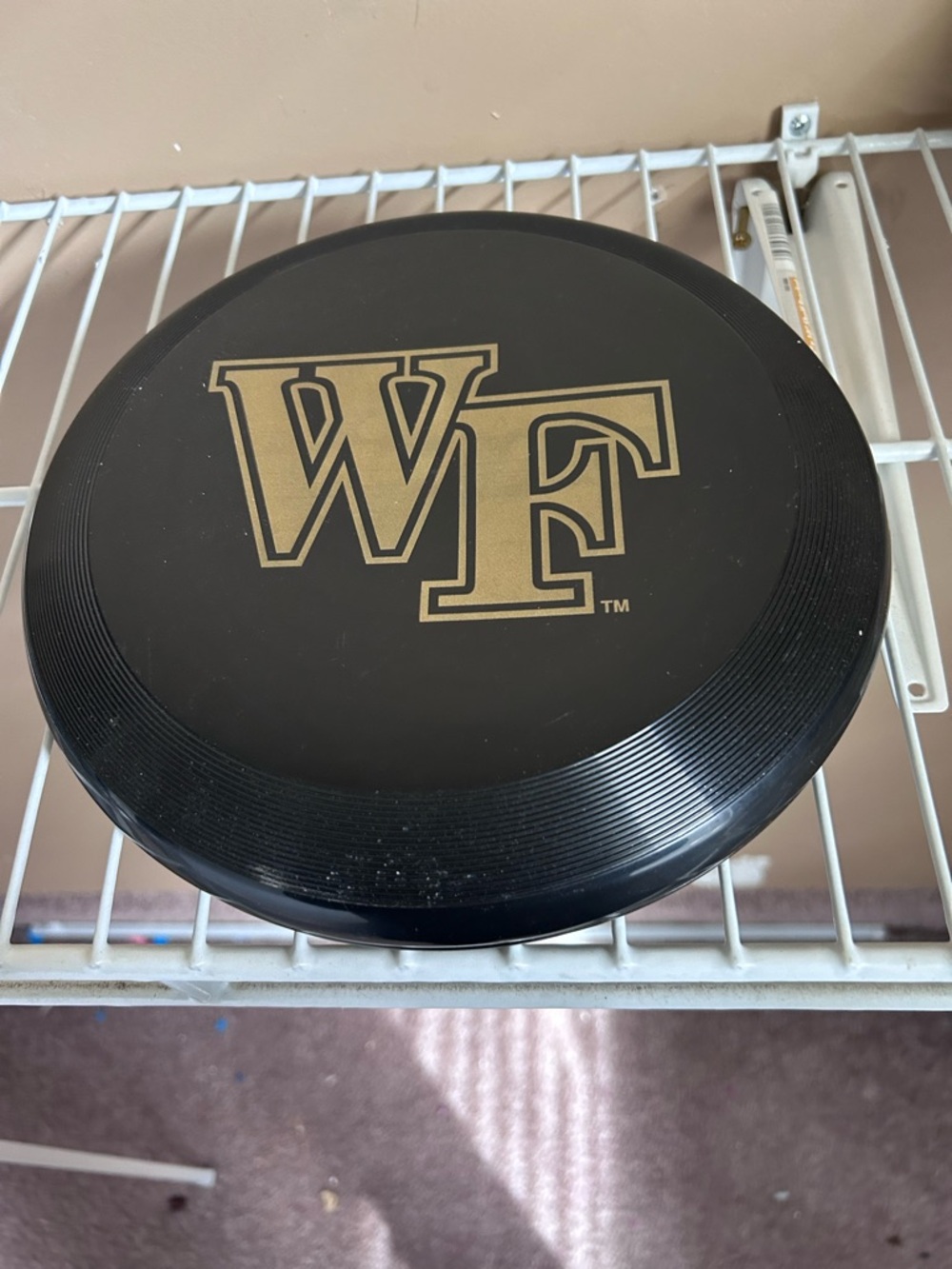WF Logo Black and Gold Flying Disc